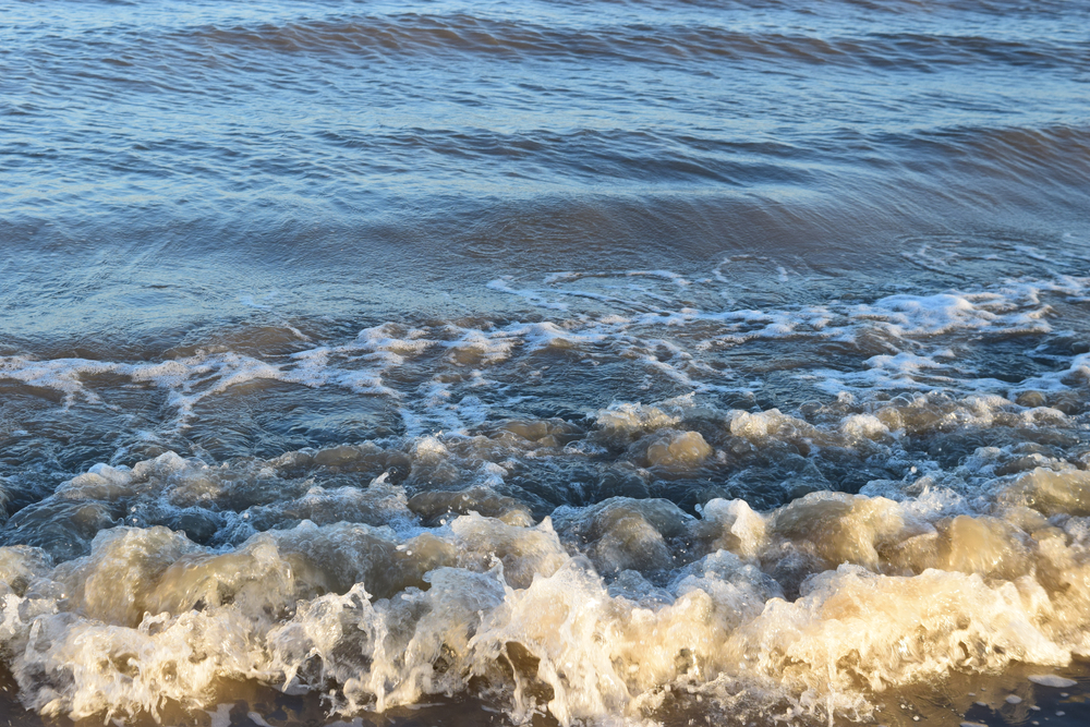 ocean waves on the stewart beach in texas