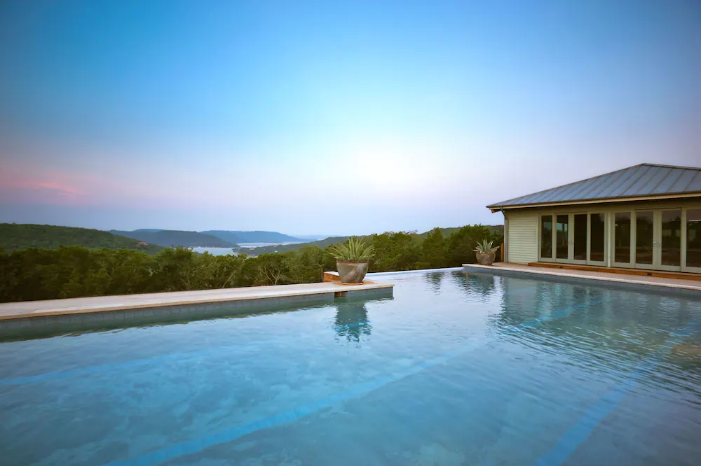 The swimming pool at the Miraval Hotel