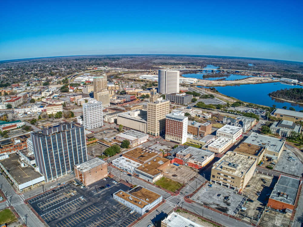 aerial view of city things to do in beaumont