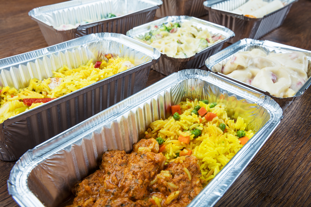 meals in a container on a table