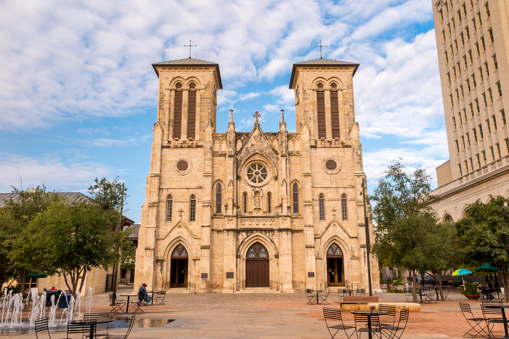 The exterior of the beautiful San Fernando Cathedral