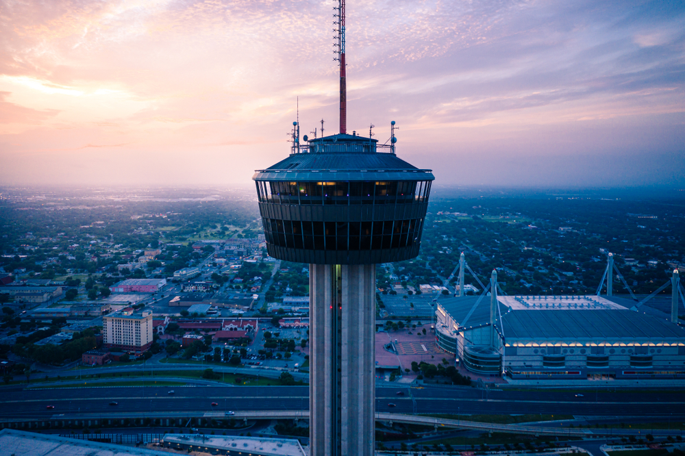 Aerial view of the Tower of America