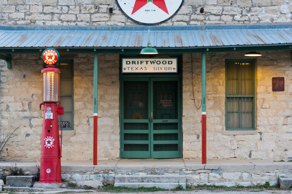 1920s era Texaco gasoline station in Driftwood 