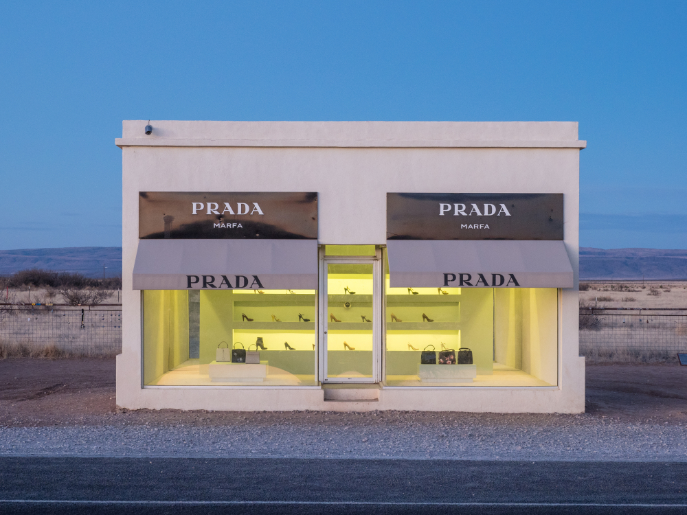 The Prada art installation in Marfa one of the small towns in Texas