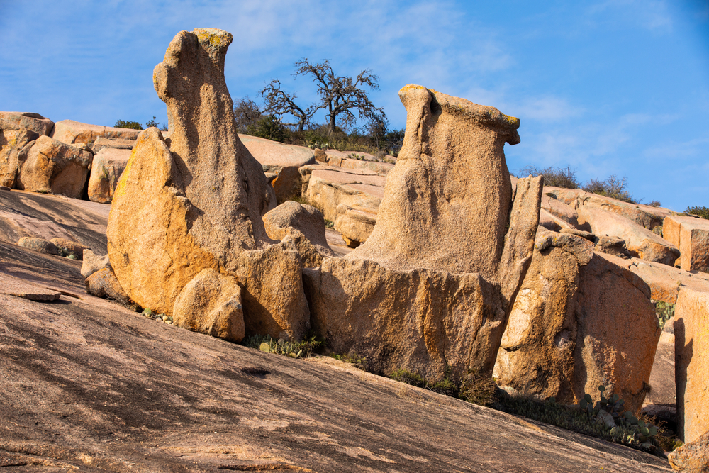 Unique rock formations at Enchanted Rock State Natural Area.