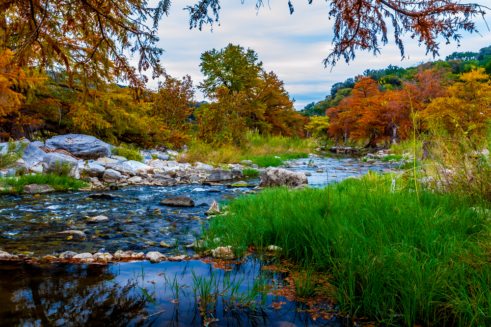 Pedernales Falls State Park is a pretty place during fall in Texas.