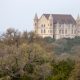 falkenstein castle on a misty day, one of the best castles in texas