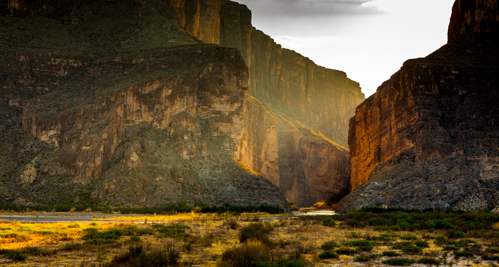 views of gorgeous mountains at sunset in Big Bend National Park
