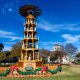 christmas pyramid on a sunny day one of the best things to do in Fredericksburg texas