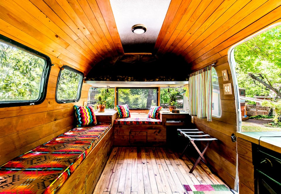 photo of the vintage airstream a trendy airbnb in Dallas 