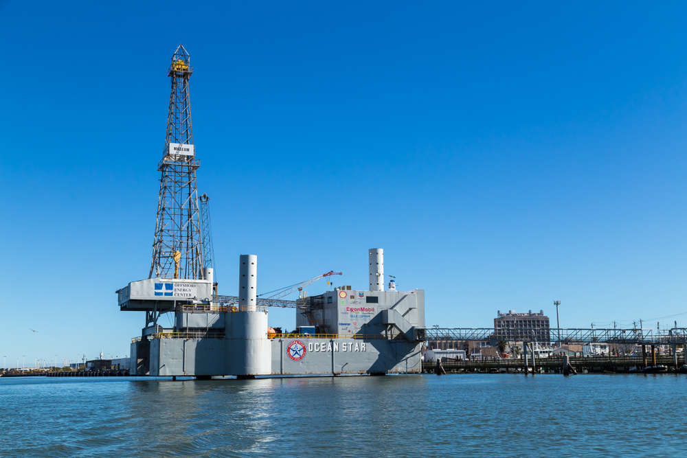 An oil rig off the port that doubles as a museum. 