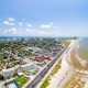 An Ariel View of Galveston and Beach