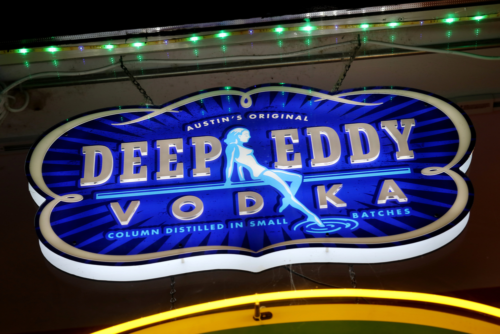 Photo of Deep Eddy Vodka sign, one of the best things to do in Dripping Springs