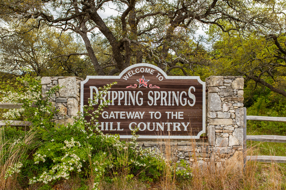 Photo of Dripping Springs welcome sign