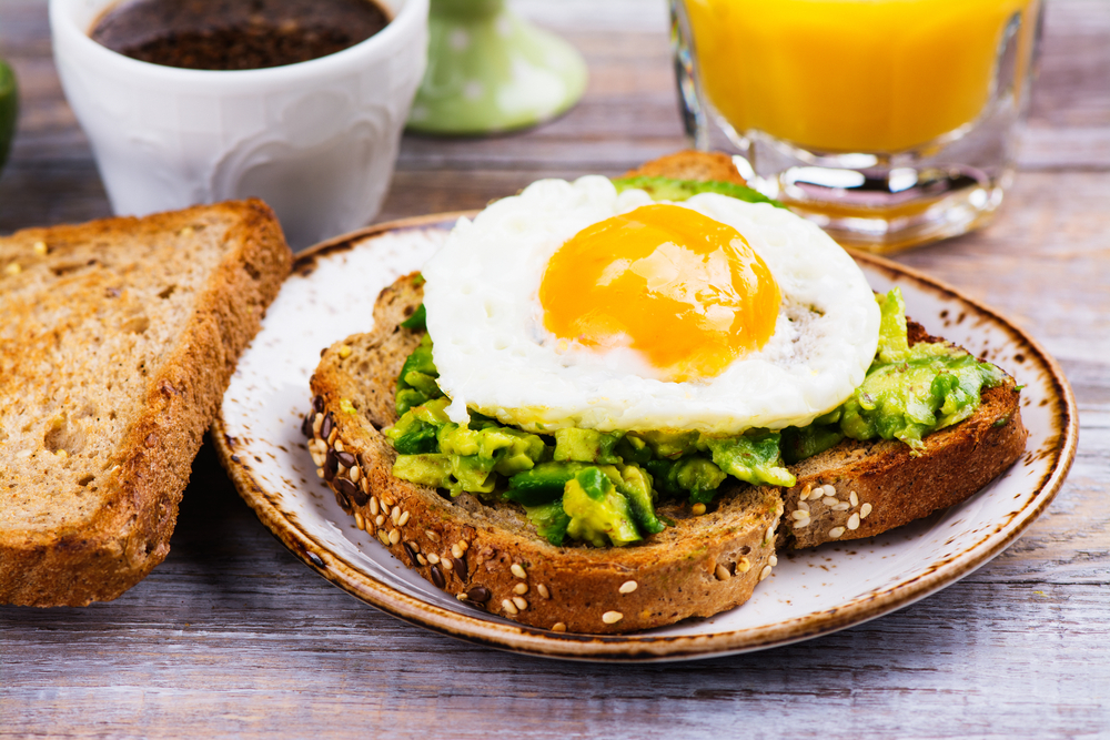 avocado toast breakfast in galveston