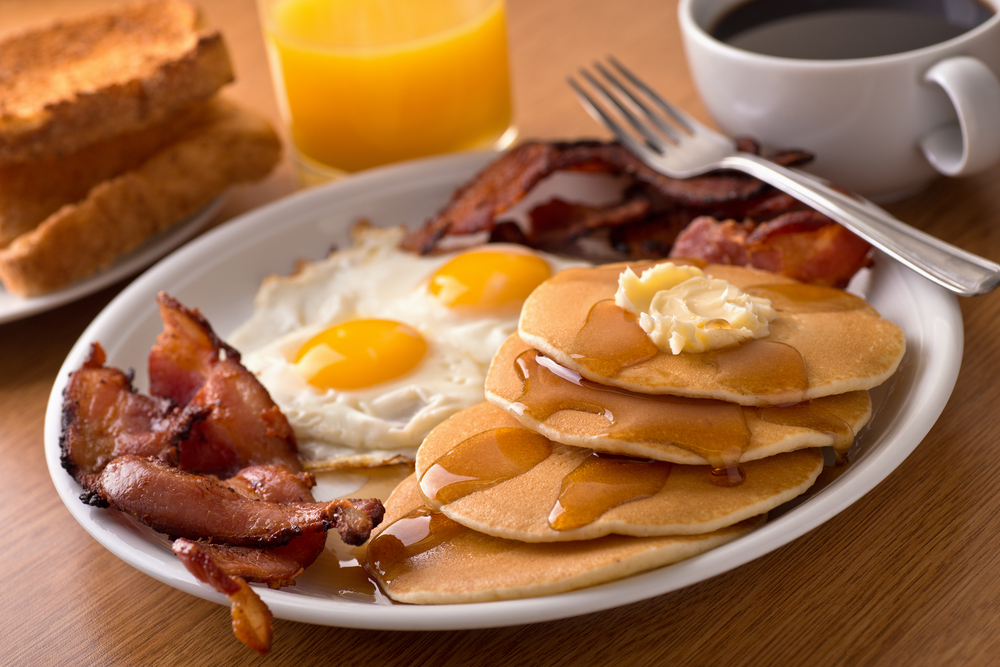 breakfast in Galveston pancakes