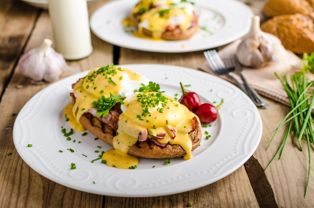 Photo of the best eggs benedict in Austin at Another Broken Egg Cafe.