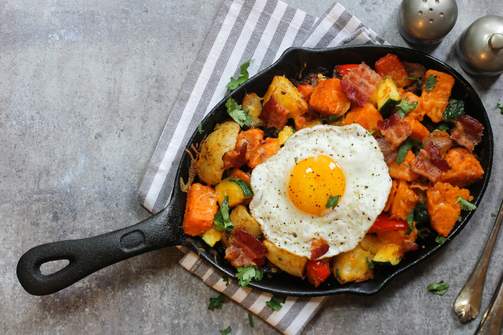 Photo of sweet potato hash at Hideaway Kitchen and Bar, a delicious breakfast in South Austin.