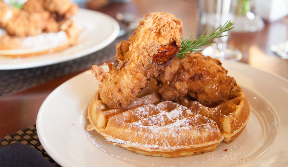 chicken and waffles at one of the best breakfast in san antonio restaurants