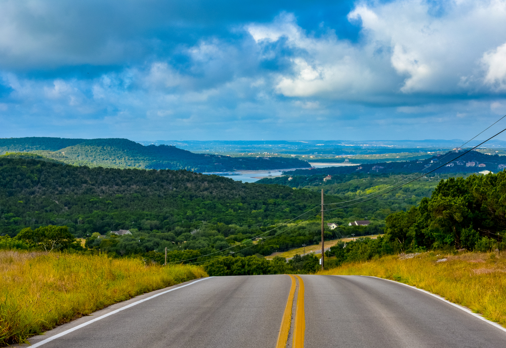 backroads on the drive from dallas to austin