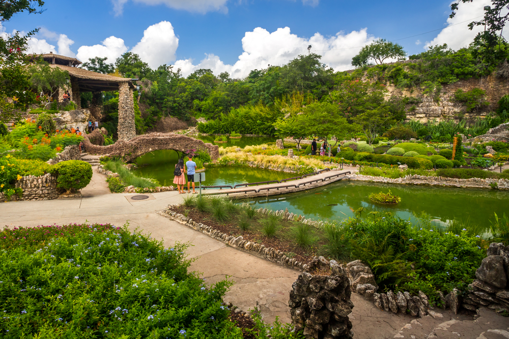 Photo of The San Antonio Tea Garden, one of the most serene gardens in Texas. 