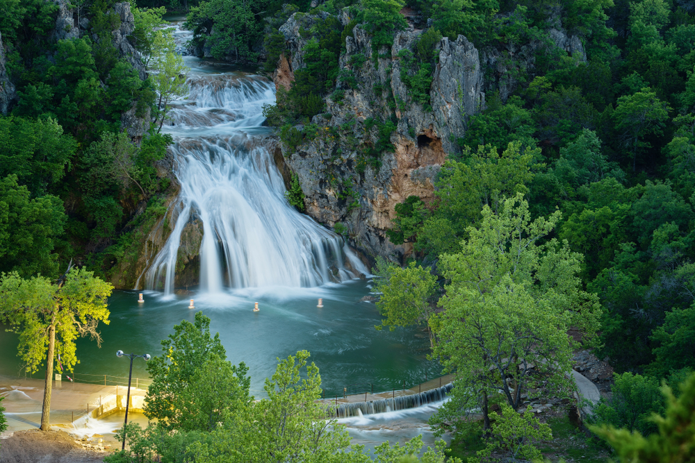 Photo of Turner Falls in Oklahoma. At almost 80 feet, the two hour road trip from Dallas is a must!