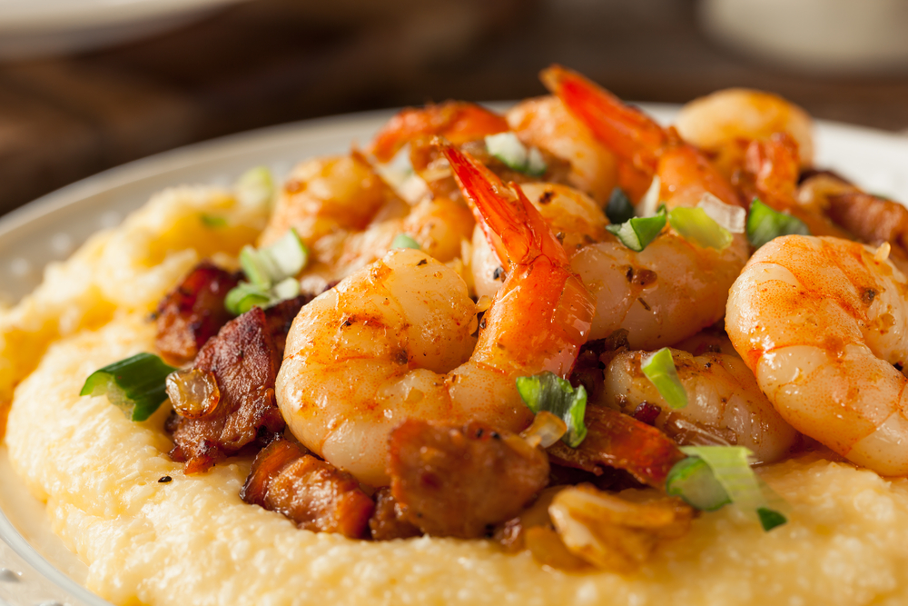 shrimp and grits for breakfast in San Antonio