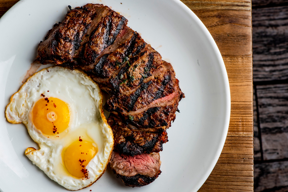 steak and eggs