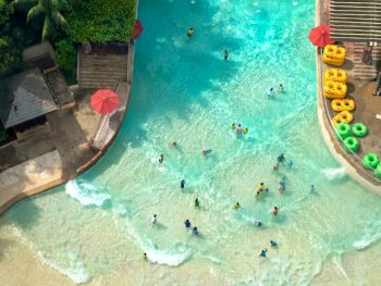 Photo of wave pool at Hawaiian Falls, one of the best water parks in Texas.