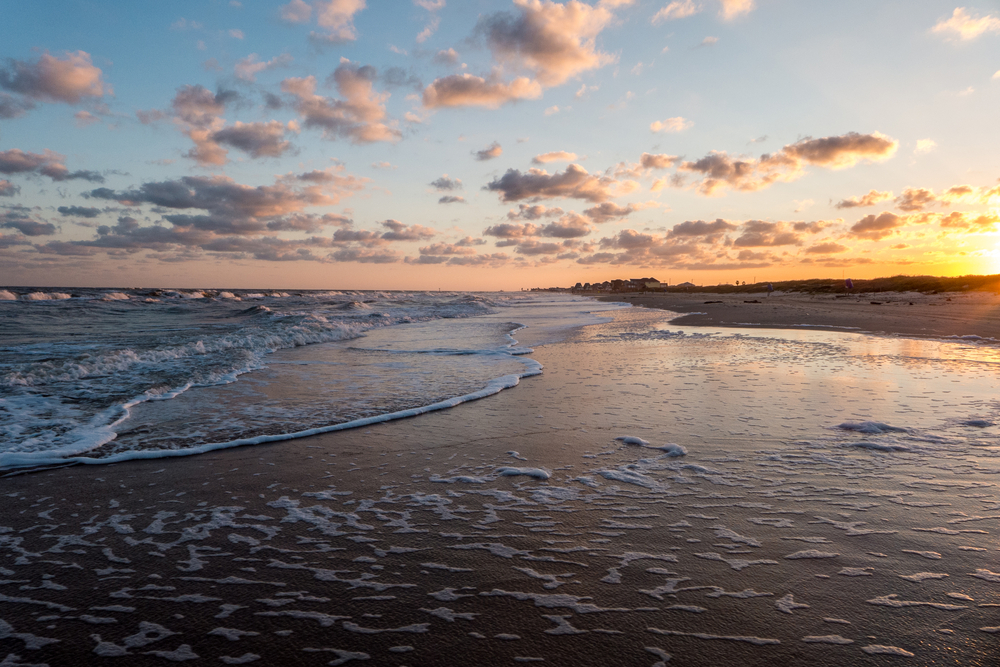 Photo of Surfside Beach, one of the best Texas Gulf Coast beaches.