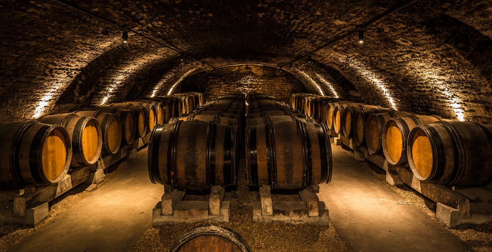 At one of these wineries in Texas, the cellar features rows and rows of barrels to keep the wine. It is dark and damp down there.