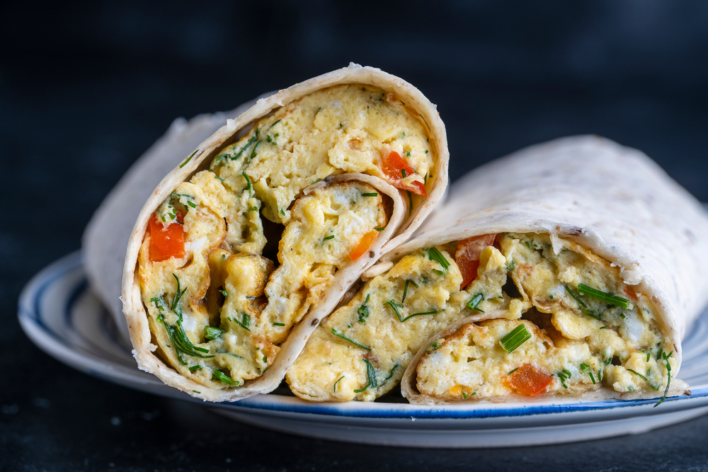 burrito wraps with egg omelete and vegetables best restaurants in south padre island