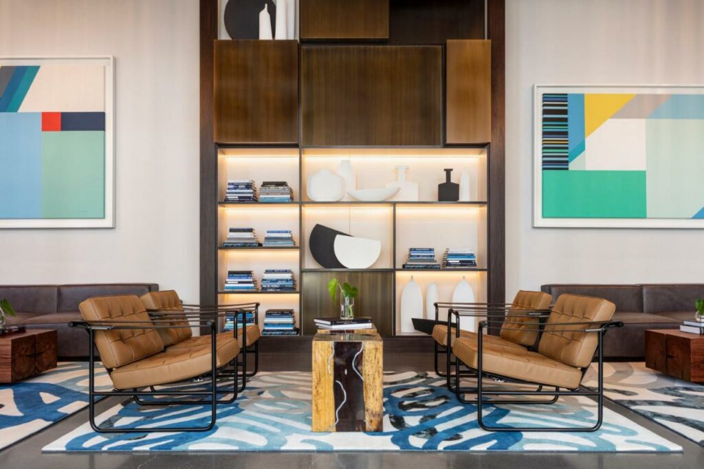 The Kimpton-Pittmon hotel is very modern and minimalistic with lots of squares, space, and organizational decisions that catch the eye of those considering where to stay in Dallas. 