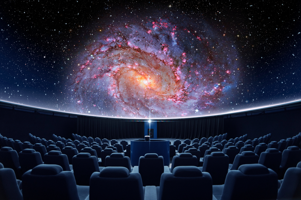 Seats surround a huge screen where a galaxy spins in hues of blues, punks and oranges. This planetarium is one of the best things to do in Houston at night and during the day too! 